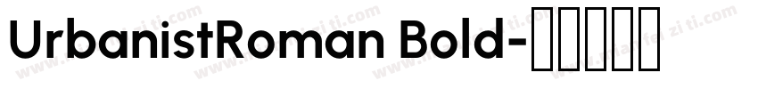 UrbanistRoman Bold字体转换